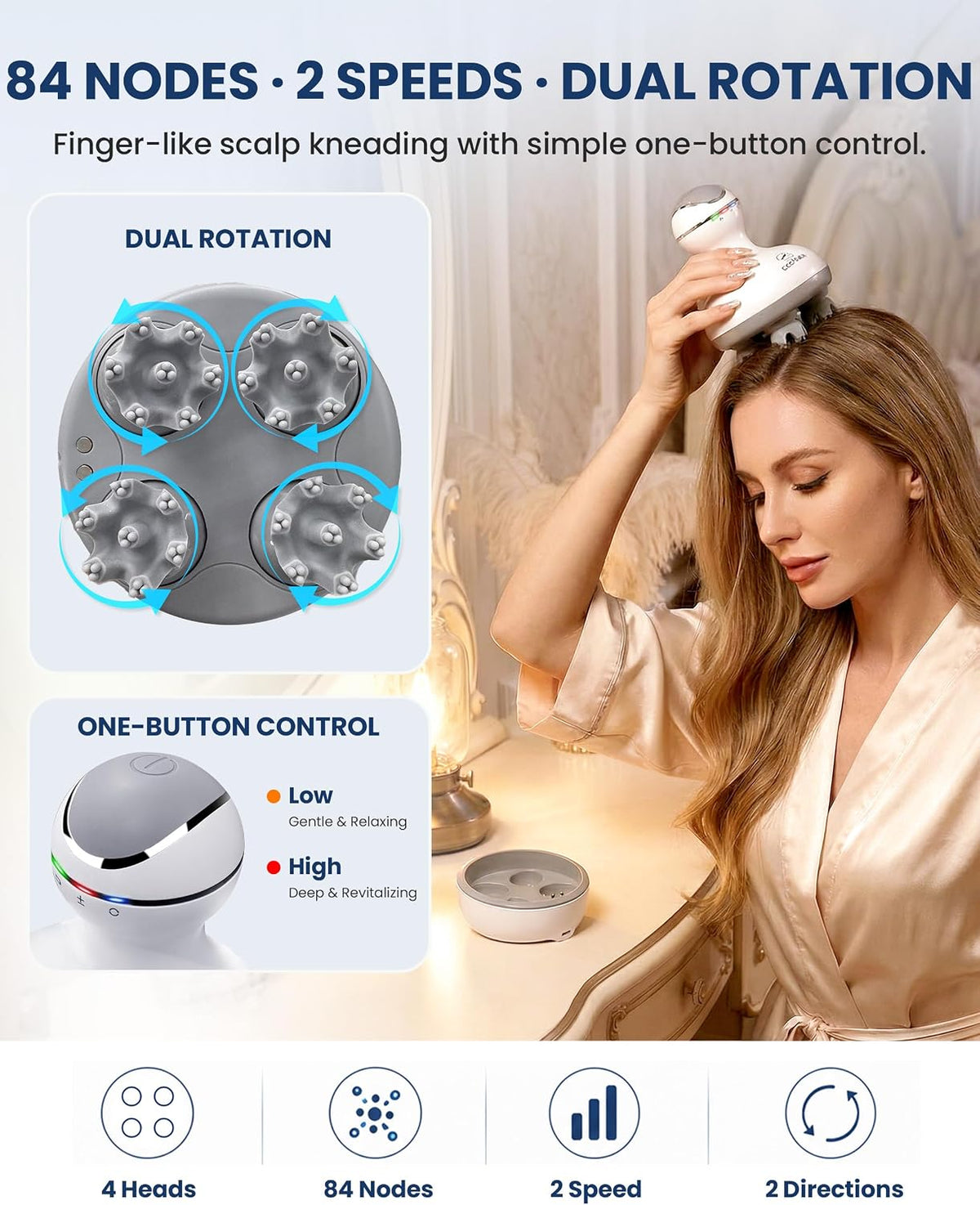 Rechargeable Electric Scalp Massager