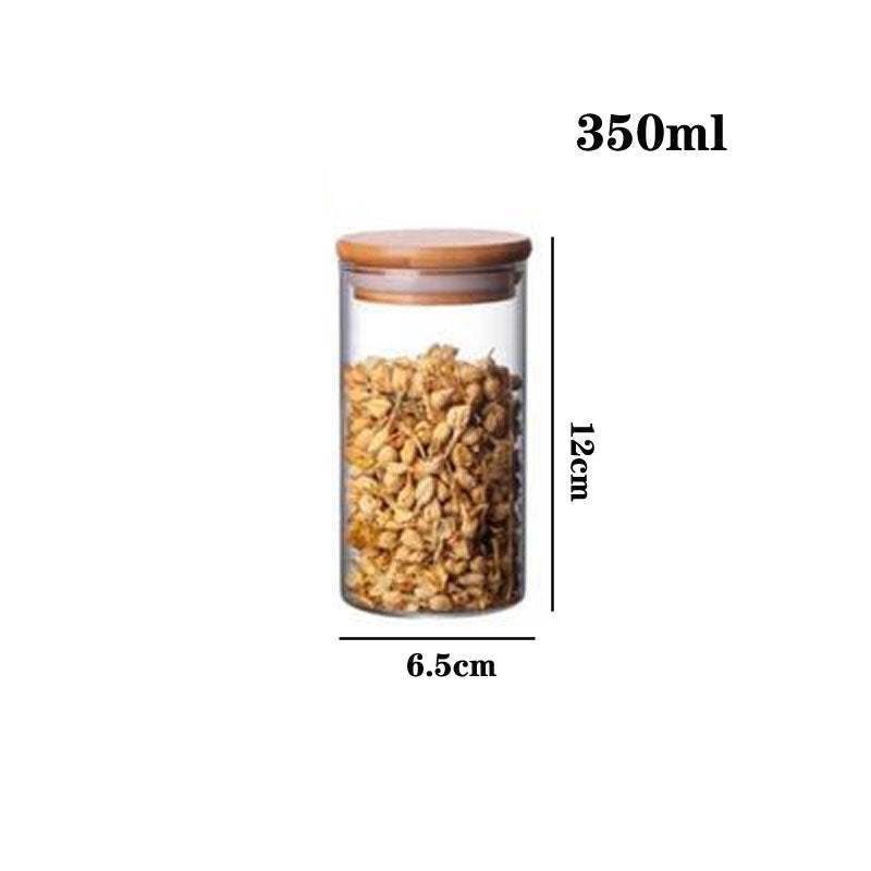 High Borosilicate Glass Tea Canisters – Sealed Storage Jars