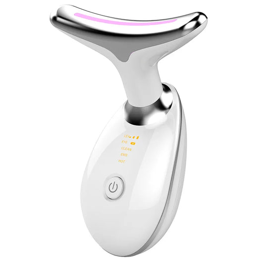 LED Facial & Neck Massager with EMS and Warming Care