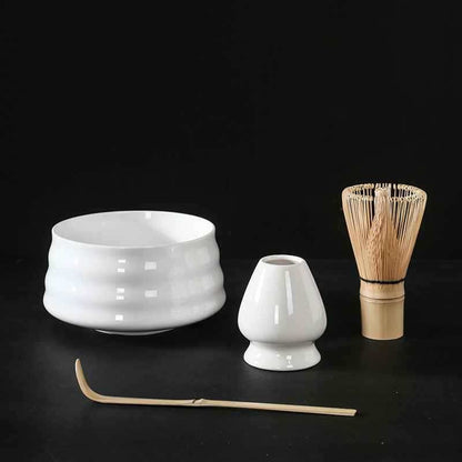 Japanese Matcha Tea Set – Ceramic Bowl, Whisk & Accessories