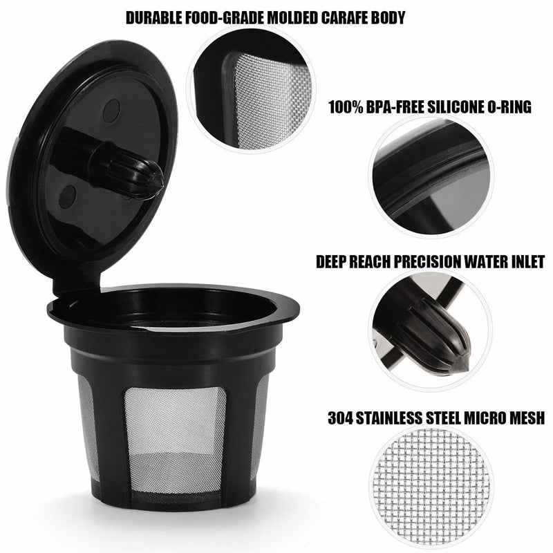 Reusable K-Cup Coffee Filter — 4-Pack | BPA-Free Stainless Steel Mesh