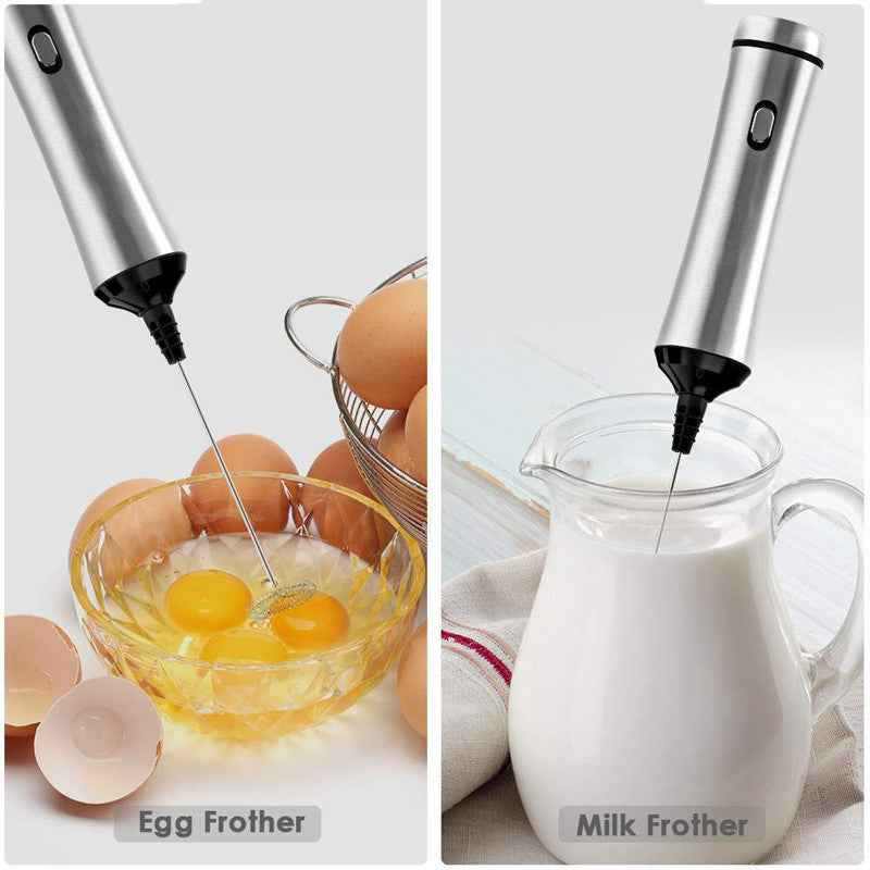 Electric Milk Frother | Stainless Steel | The Modern Pantry