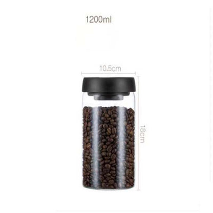 Vacuum-Seal Glass Coffee Canister with Pump Lid