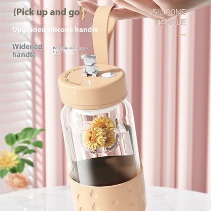 Magnetic Glass Tea Infuser tumbler