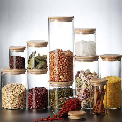 High Borosilicate Glass Tea Canisters – Sealed Storage Jars