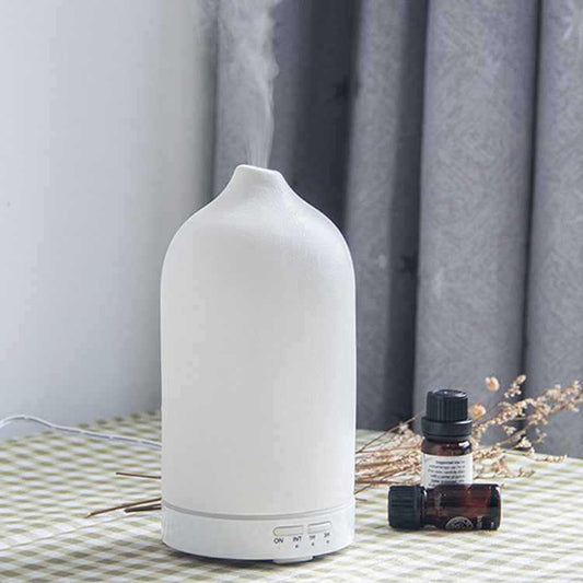 Ceramic aroma diffuser with ultrasonic mist technology in elegant ceramic finish